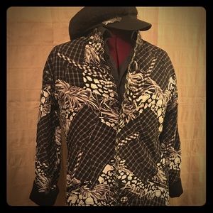 Reversible Jacket/Blazer! Black one side B&W other